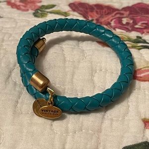 Alex and Ani Caribbean Leather Wrap Bracelet NWOT